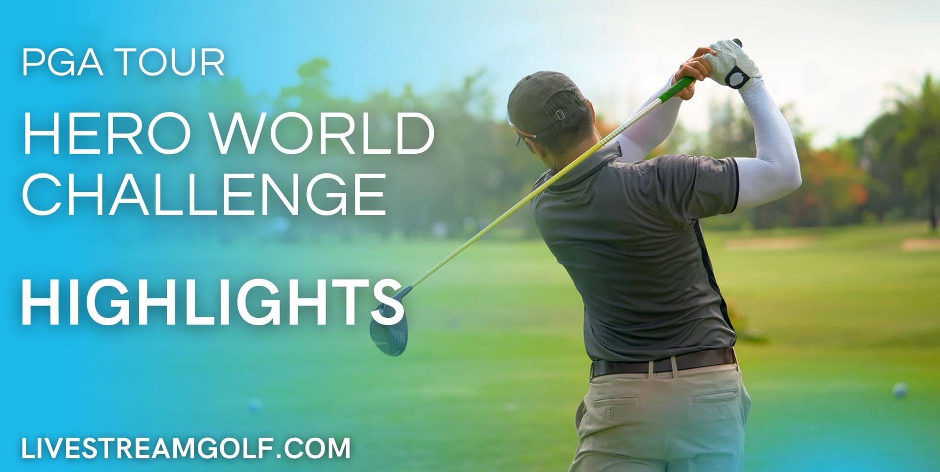 Hero World Challenge Rd 1 Highlights PGA Tour 2021
